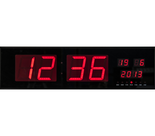 Horloge de studio a affichage led rouge rectangulaire