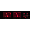 Horloge de studio a affichage led rouge rectangulaire