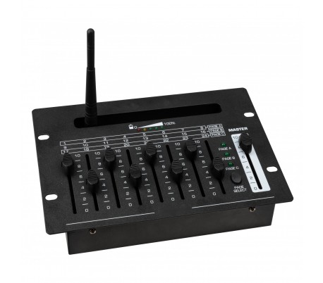 Contrôleur DMX Sans Fil 2,4 GHz - 1 émetteur + 7 Récepteurs - Portée 400 M - 126 Canaux - Pour Bars, Scènes, événements Et éclairages Professionnels
