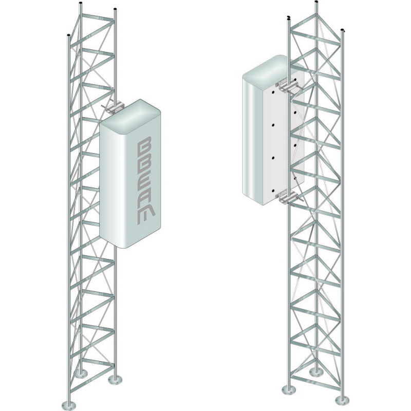 Mât D'antenne Simple, Avec Des Antennes Pour Recevoir La Télévision  Numérique Et Des Signaux Radio, DVB-T, DVB-T2 Et FM (polarisation  Horizontale), Y Compris Paratonnerre Retardée. Le Fond Est Un Ciel Bleu Pur.